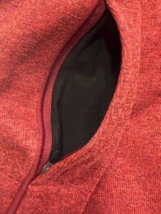 Cutter & Buck Red Heather Sleeveless Zip Vest with WSU Logo - Picture 5 of 13